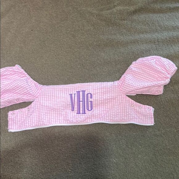 Pink Gingham Puddle Jumper Cover - Picture 1 of 7